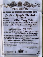 Tin buồn Bà Tuyên