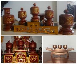 Đài thờ, khay thờ, chén thờ