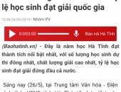 HỌC SINH GIỎI TỈNH HÀ TĨNH NĂM HỌC 2018-2019