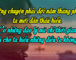 THỜI GIAN LÀ NGƯỜI BẠN